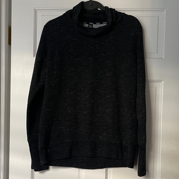 RBX Women's Black Heathered Cowl Neck Sweatshirt - Picture 1 of 6